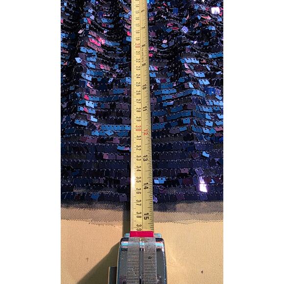 Crewcuts Girls Size 10 Blue Sequin Elastic Waist Skirt Mesh Trim - Picture 8 of 8